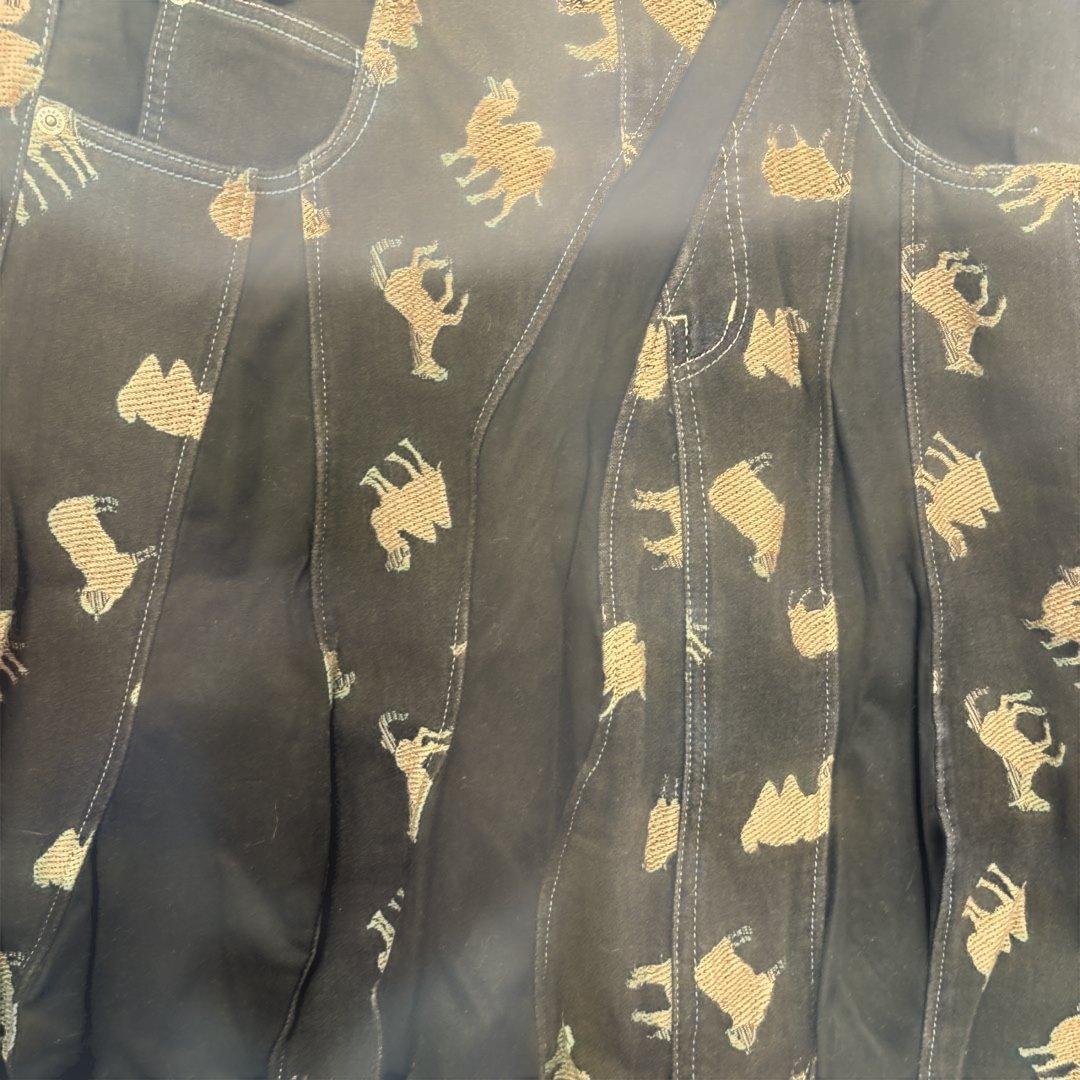 フラボア セットアップ　動物柄デニムジャケット