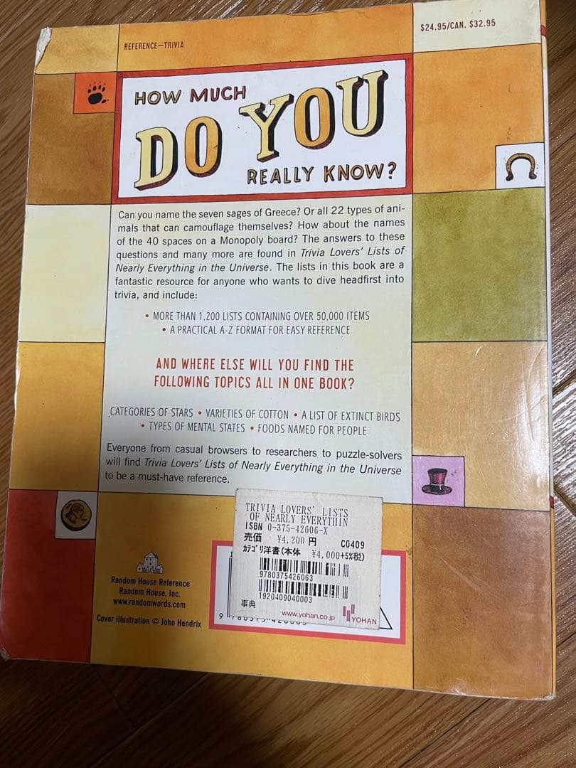 洋書 Trivia Lovers' Lists Everything