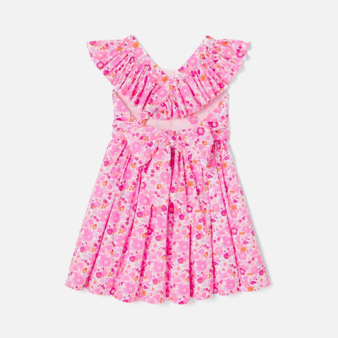 新品　Jacadi × LIBERTY 花柄　フリルスリーブ ワンピース 10A