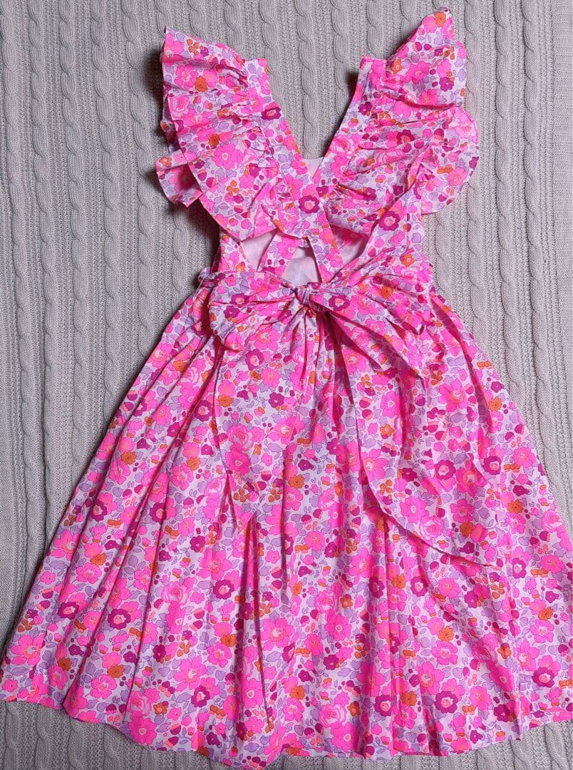 新品　Jacadi × LIBERTY 花柄　フリルスリーブ ワンピース 10A