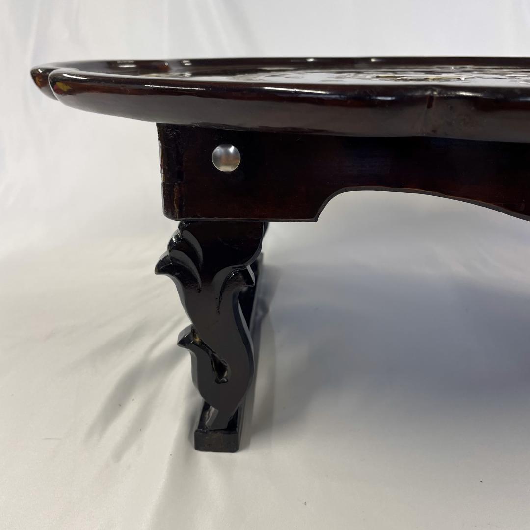 韓国伝統工芸 螺鈿細工 貝殻細工　ローテーブル　座卓　折り畳み　DN-B0080