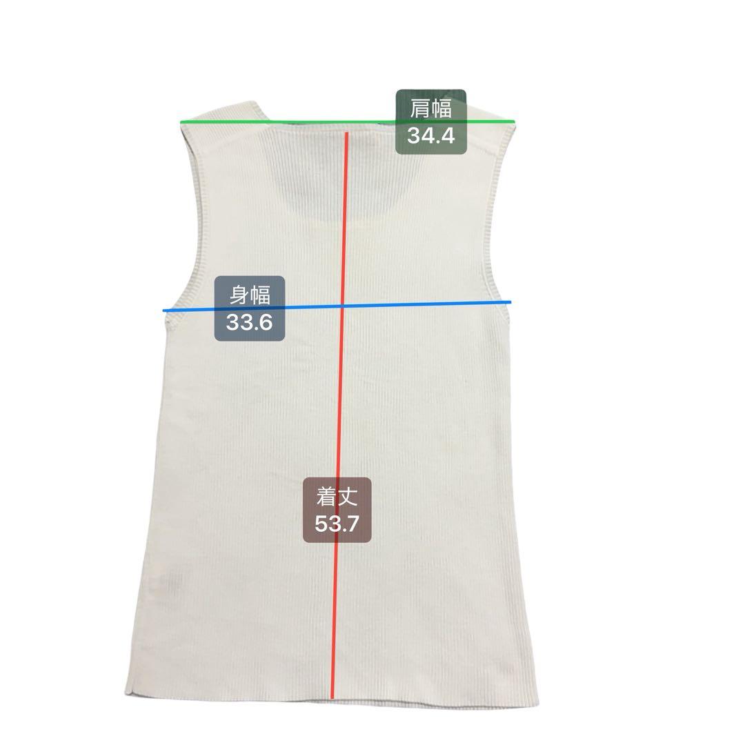 HERMES エルメス タンクトップ ノースリーブ レディース アイボリー SM