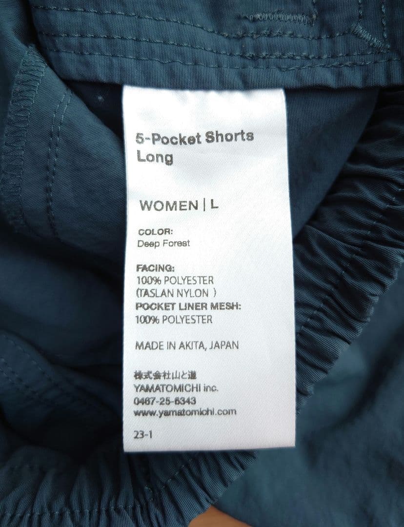 山と道 5-Pocket Shorts LONG woman L