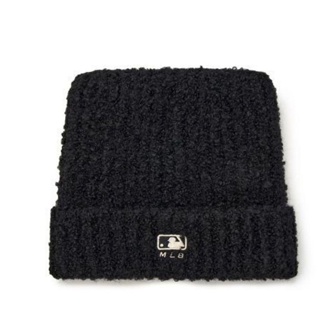 ラスト1点【新品】 韓国限定 MLB Korea 黒 猫耳ニット帽 カリナ着用