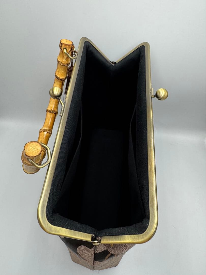 ハンドメイド　大きながま口バッグ　　#476