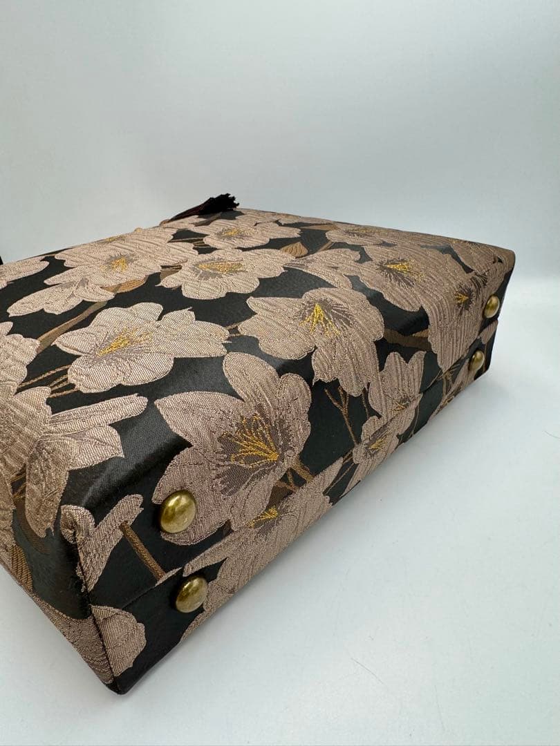 ハンドメイド　大きながま口バッグ　　#476