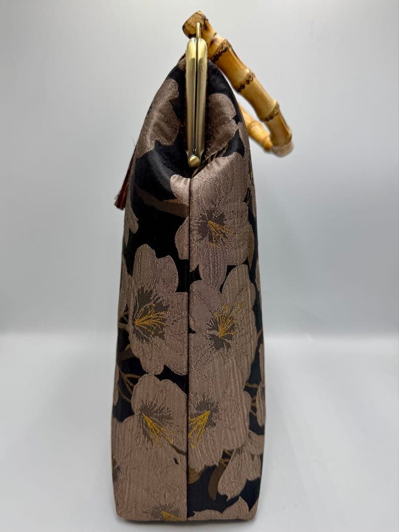 ハンドメイド　大きながま口バッグ　　#476