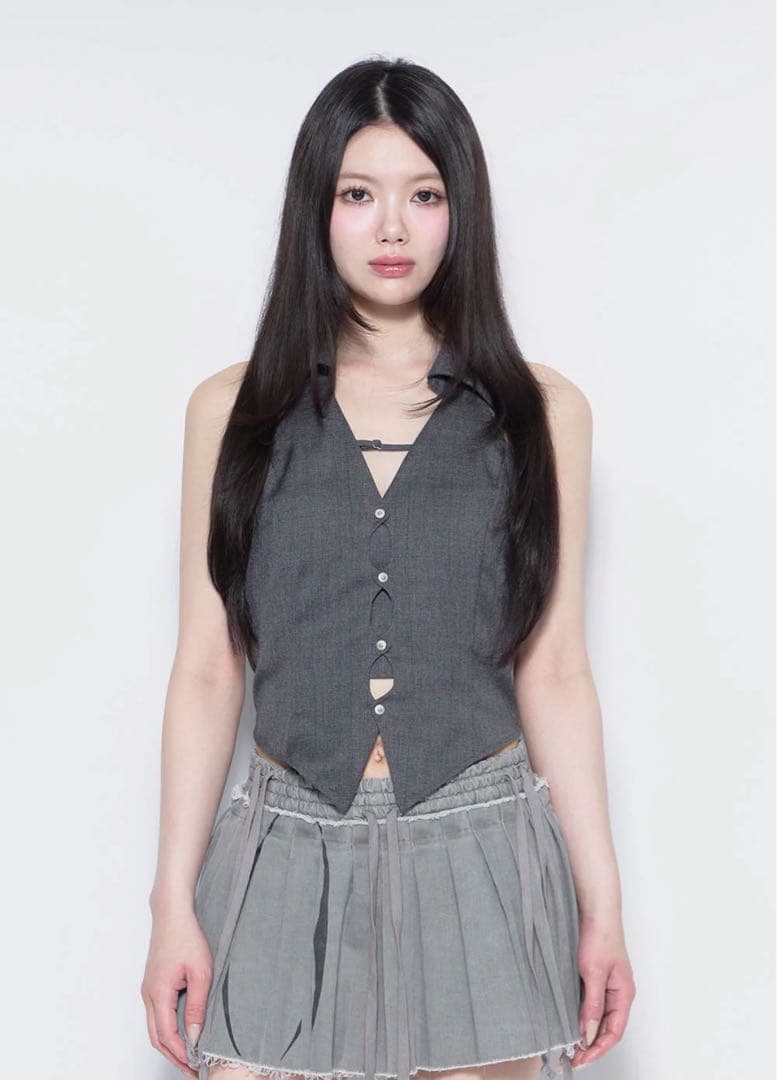 トップス theredthread S cutting halter shirt