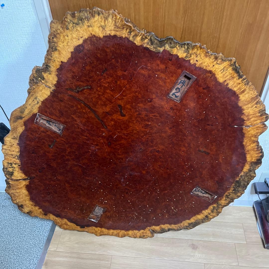 花梨 希少 座卓 一枚板 天然木 銘木 瘤