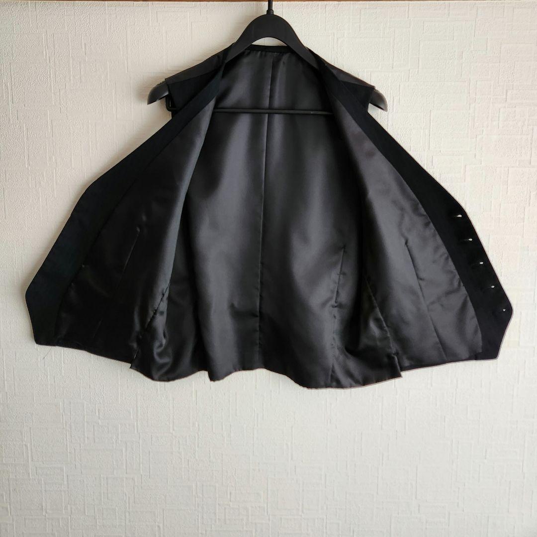 インアンドヤン　メンズ　スーツ　スリーピース　濃紺　ストライプ