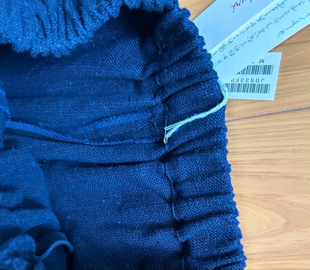 未使用タグ　’23 はけめワイドパンツ綿　ババグーリ手織り手つむぎヨーガンレール