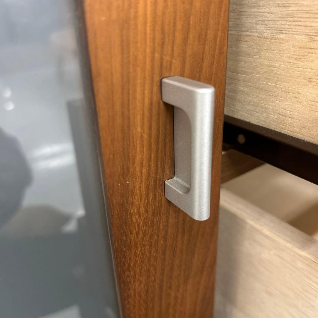 アウトレット★モダンなサイドボード キャビネット ウォールナット