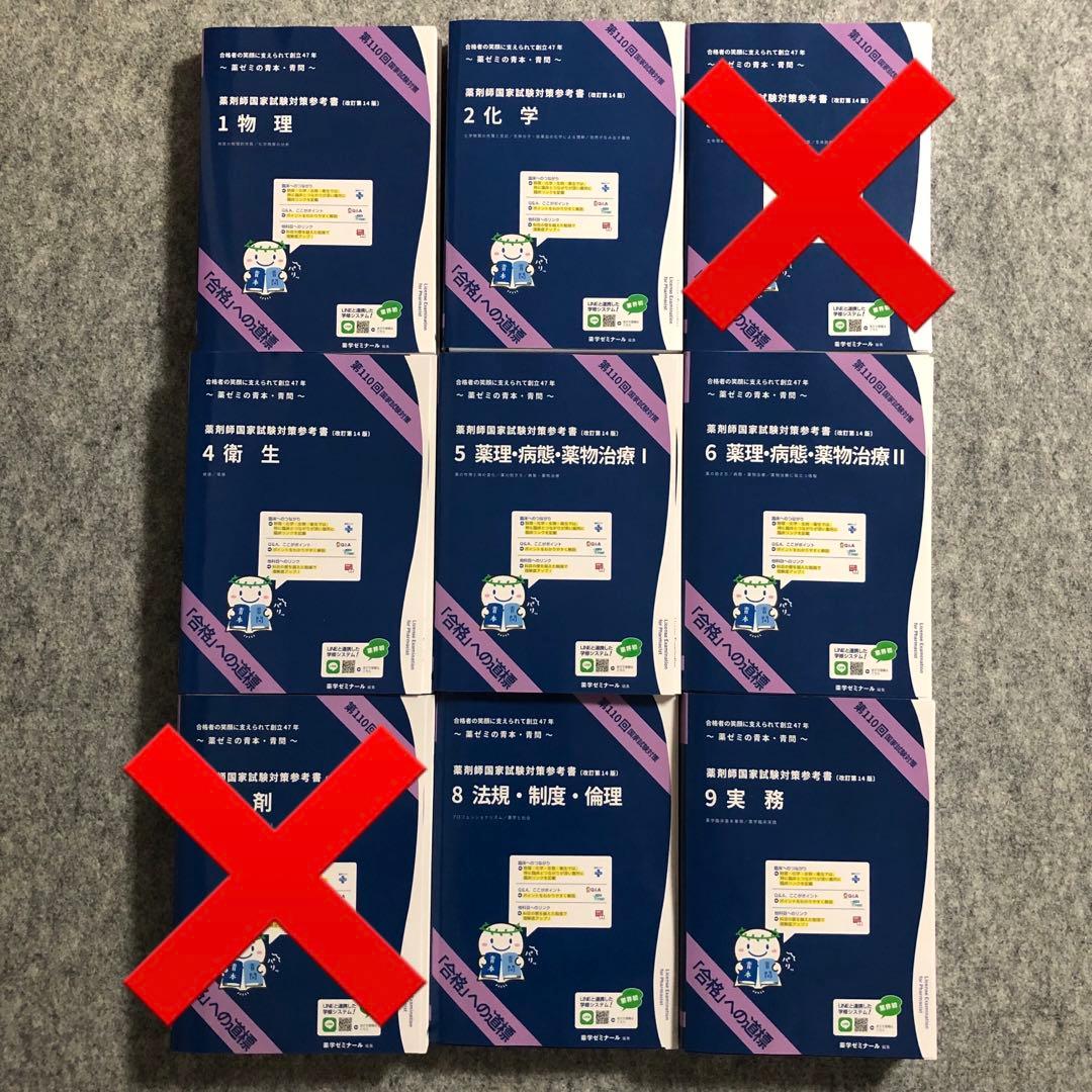 【期間限定値下げ】薬剤師国家試験対策参考書［改訂第14版］　薬ゼミの青本・青問