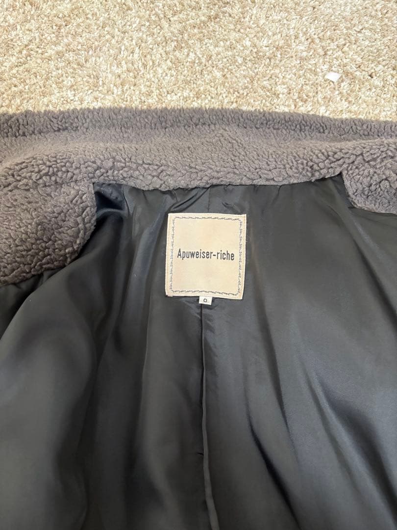 アプワイザーリッシェ♥ボアダブル釦コート