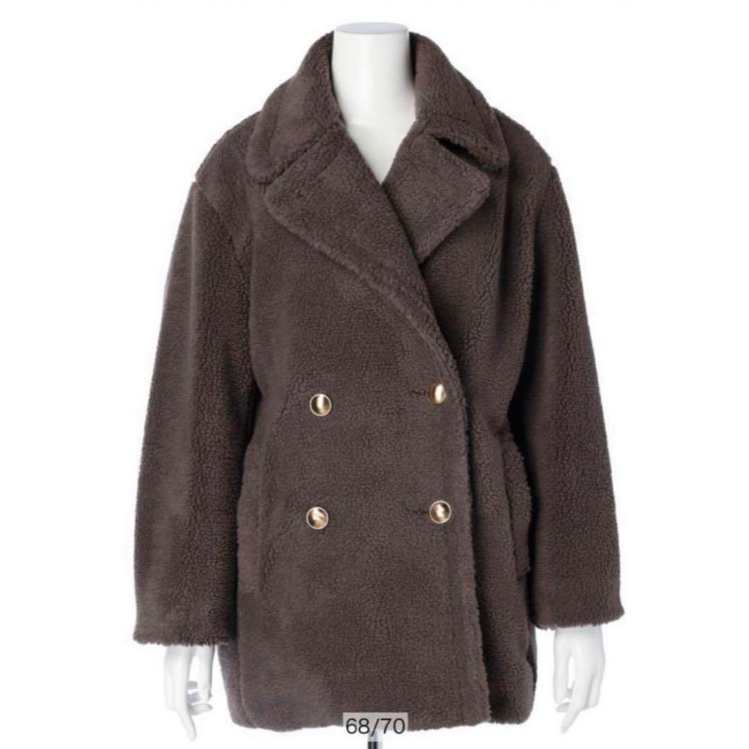 アプワイザーリッシェ♥ボアダブル釦コート