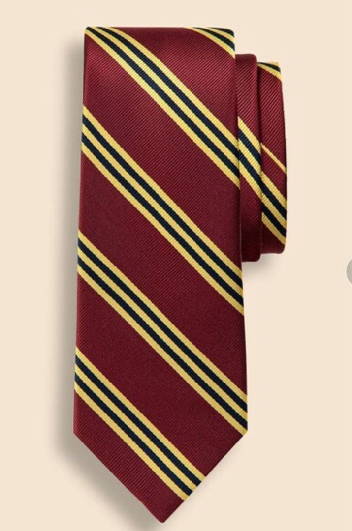 バーガンディ ストライプ ネクタイ　ブルックスブラザーズ