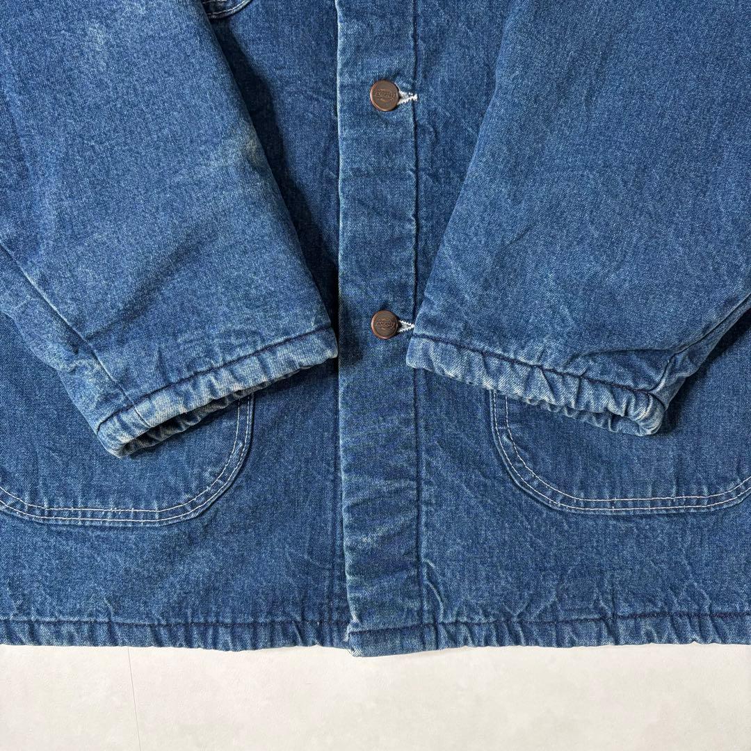 【希少・美品】USA製 80s Dickies デニム カバーオール 濃紺 XL