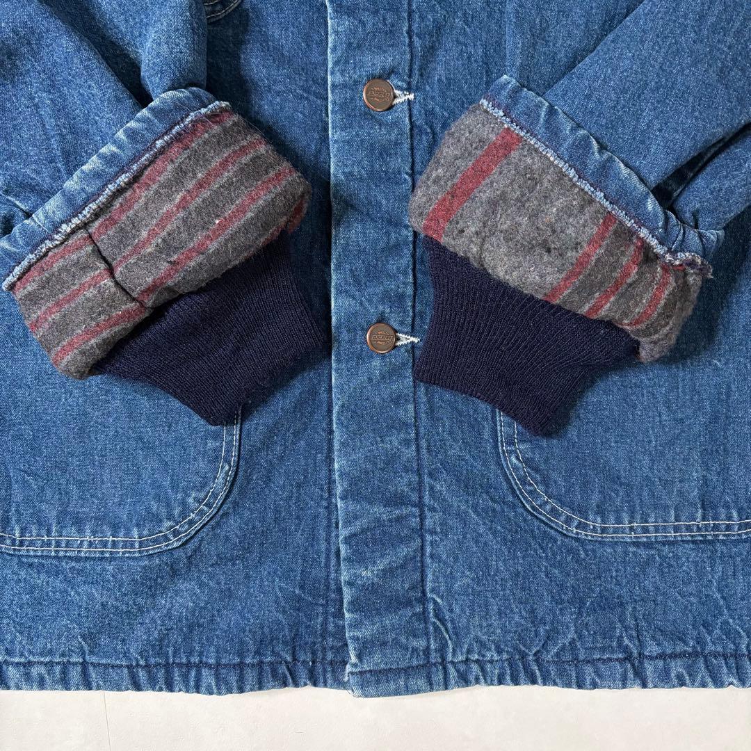 【希少・美品】USA製 80s Dickies デニム カバーオール 濃紺 XL