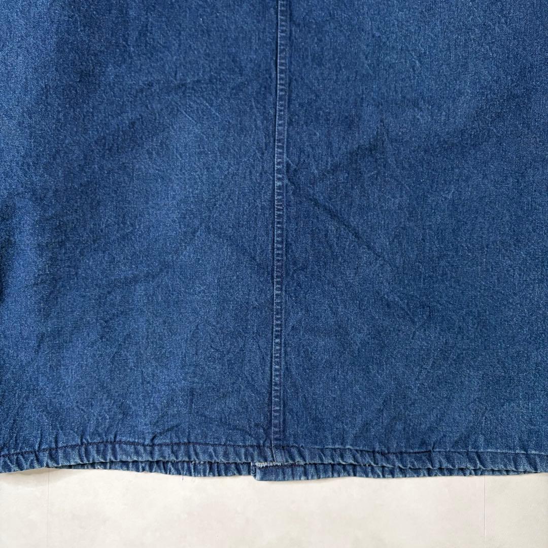 【希少・美品】USA製 80s Dickies デニム カバーオール 濃紺 XL
