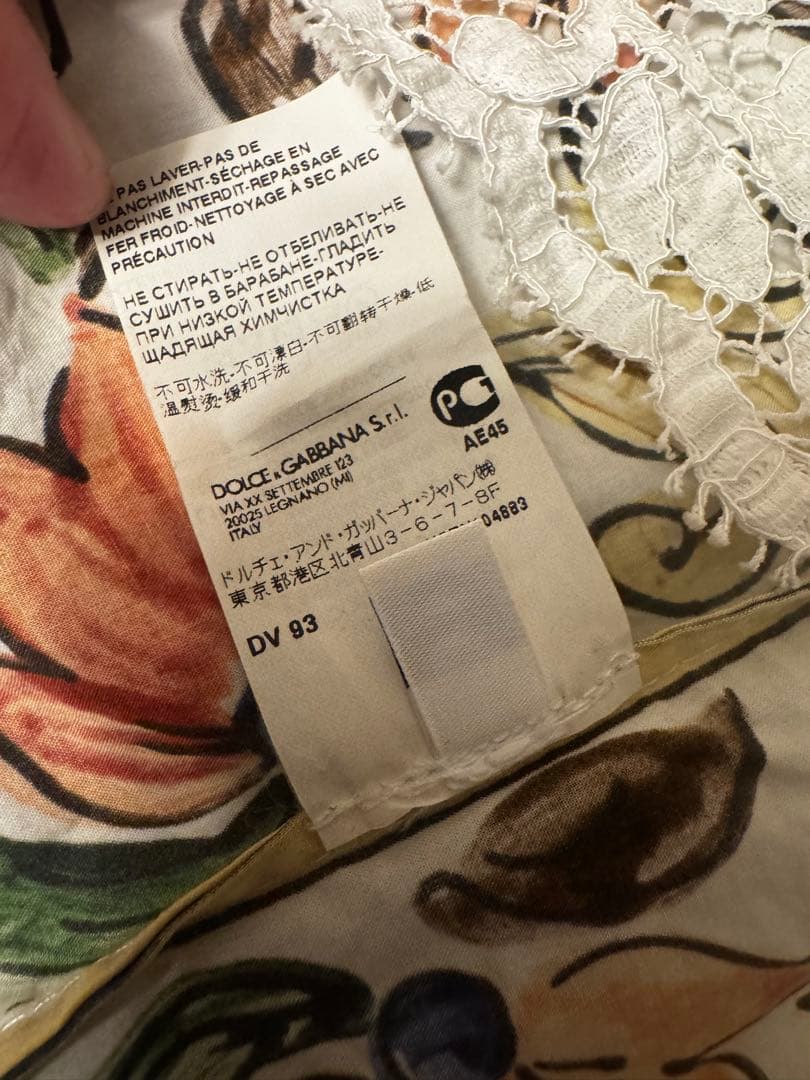 ドルチェアンドガッバーナ　キッズ　花柄ワンピース　レース