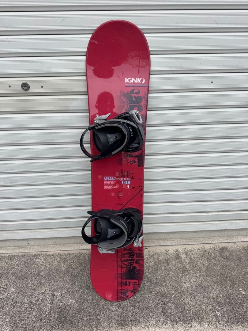 値下げしましたIGNIOスノーボード108赤 headブーツセット17.5~18