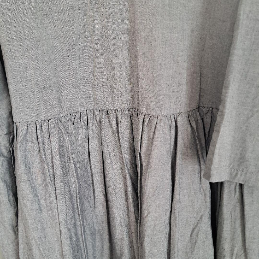 MidiUmi 今春新作シャンブレーギャザーワンピースF定価¥19,580