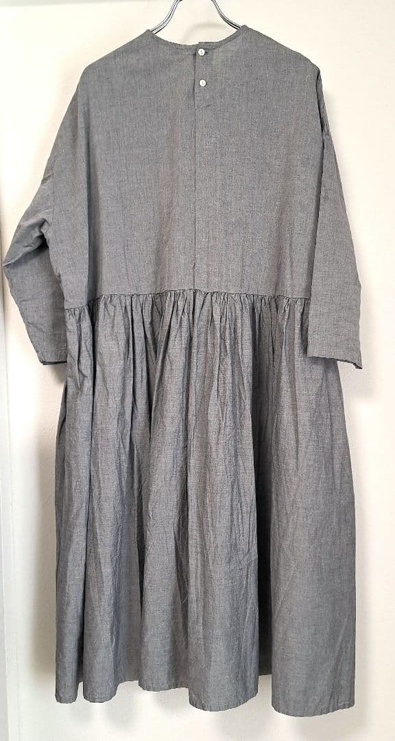 MidiUmi 今春新作シャンブレーギャザーワンピースF定価¥19,580