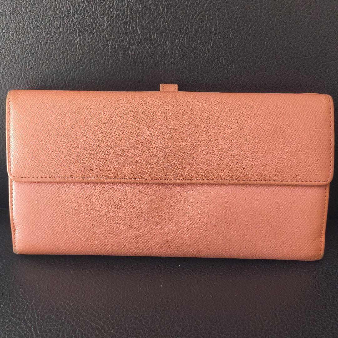 シャネル 長財布 Ｗホック ココボタン ピンク レザー CHANEL