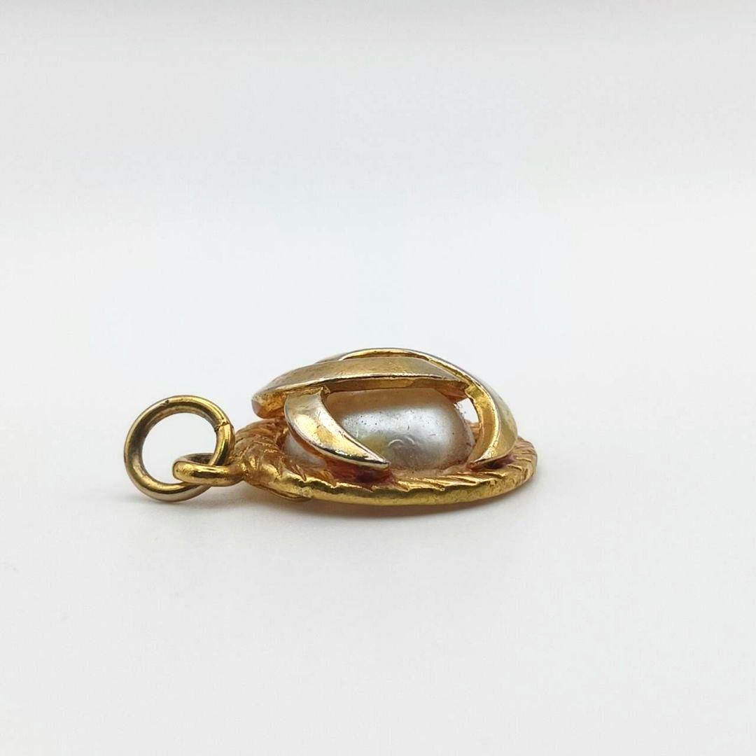 【正規品】シャネル ペンダントトップ ココマーク パール ゴールド ヴィンテージ