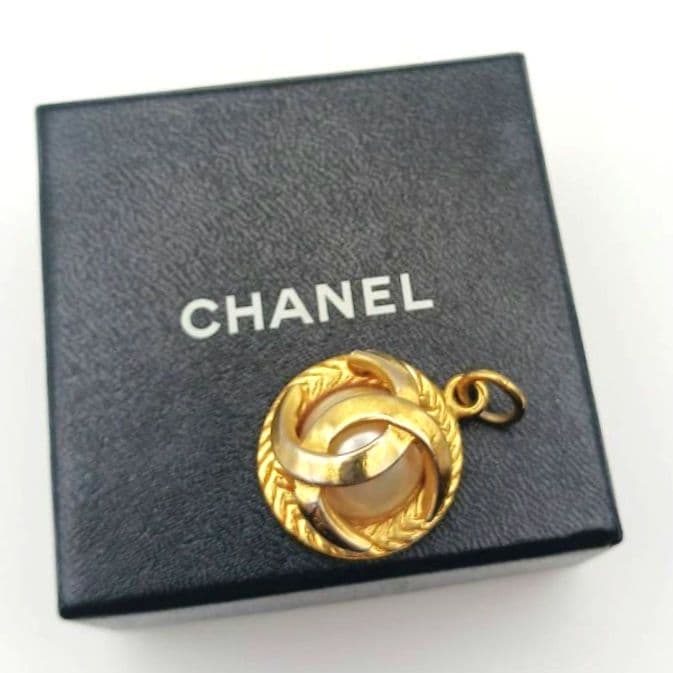 【正規品】シャネル ペンダントトップ ココマーク パール ゴールド ヴィンテージ