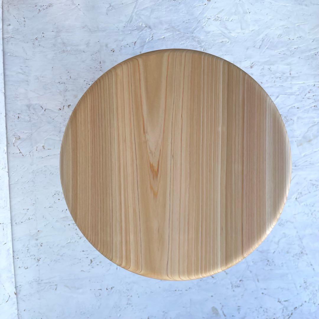 Aki 国産ひのき　丸椅子　木製スツール　4脚