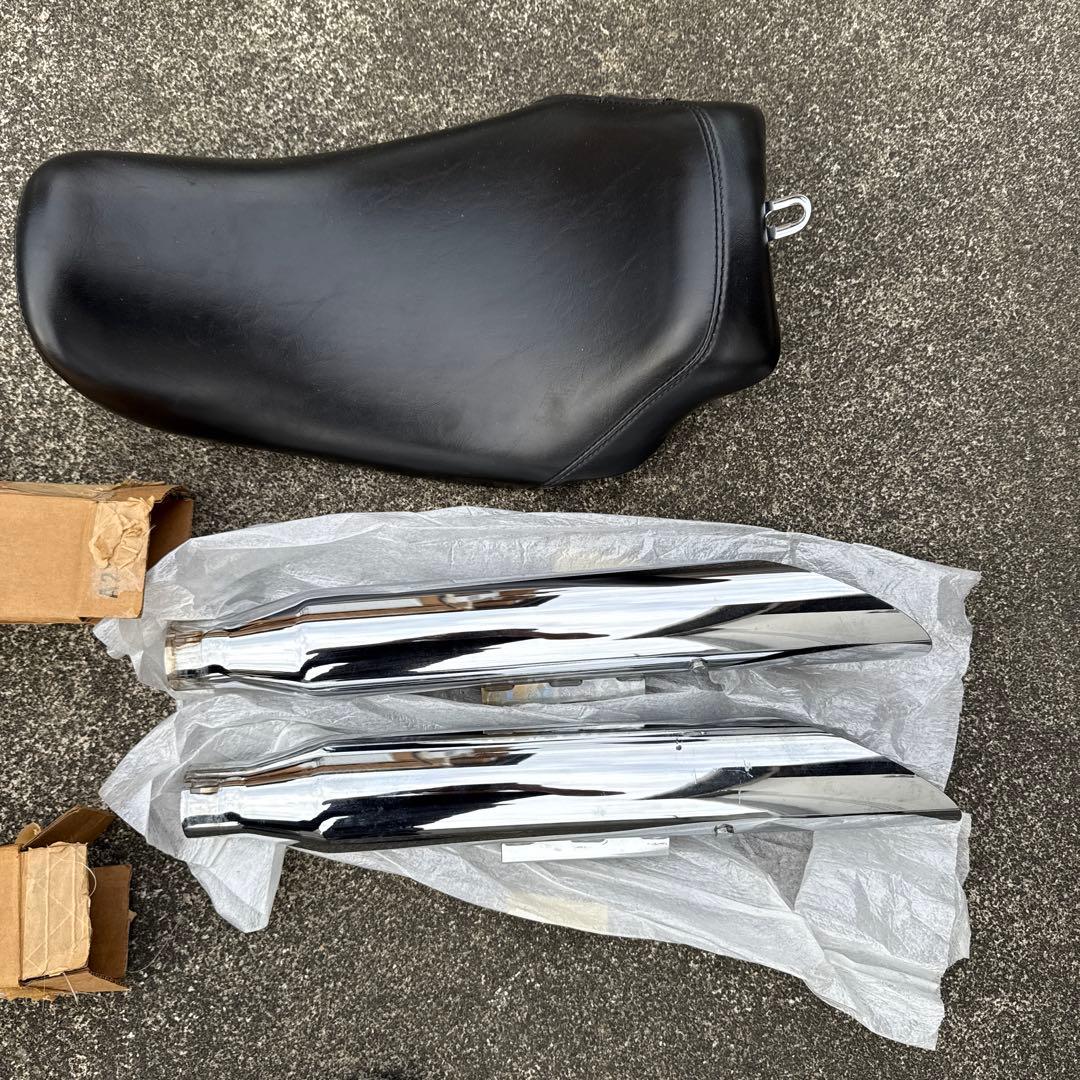 ハーレークロームメッキ マフラー シートセット