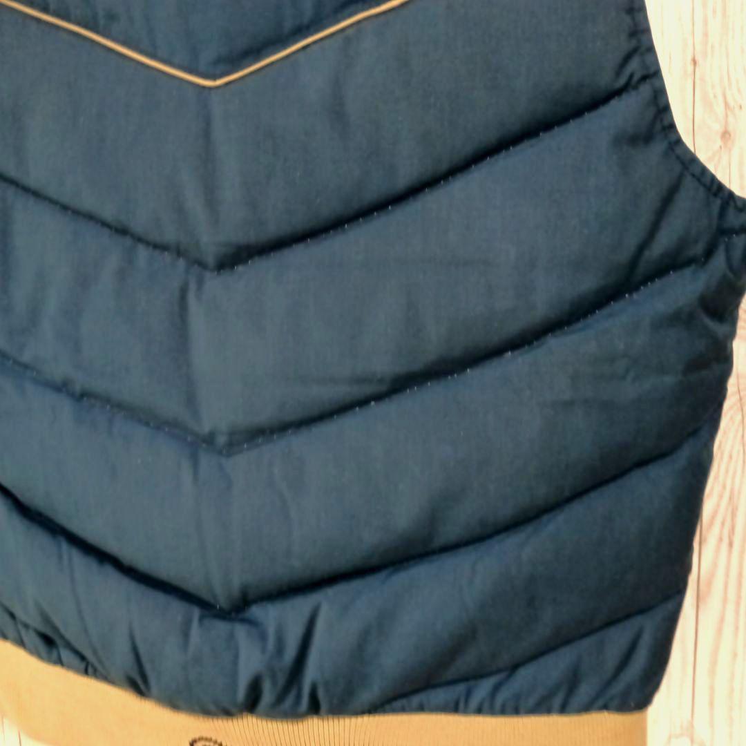 70sタグ■Woolrich ウールリッチ　ダウンベストメンズLサイズ　ブルー青