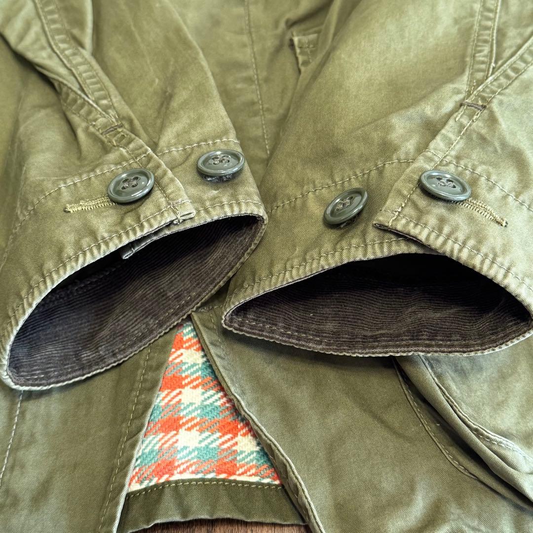 ハリウッドランチマーケット ミリタリージャケット チェック裏地 日本製 聖林公司