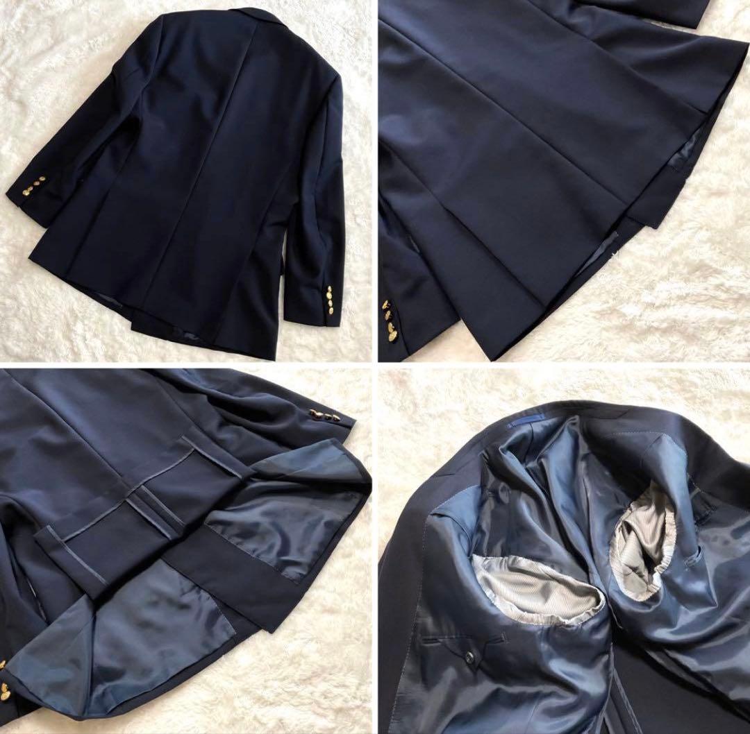 ネイビー ダブルブレスト ブレザー　紺ブレ　金ボタン