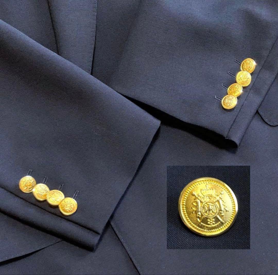 ネイビー ダブルブレスト ブレザー　紺ブレ　金ボタン