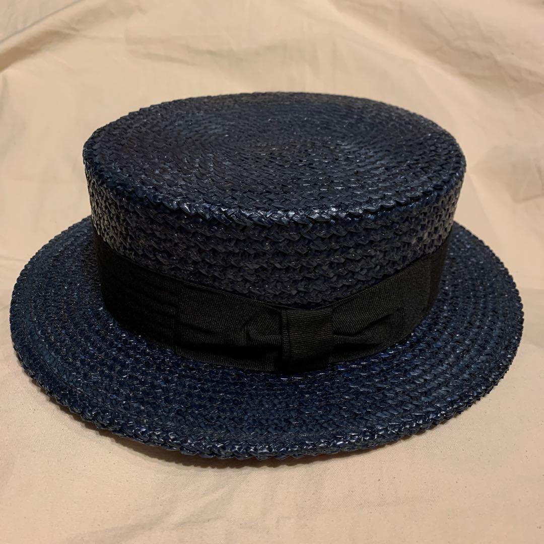 新品未使用　Tesi カンカン帽　帽子　イタリア製　58サイズ