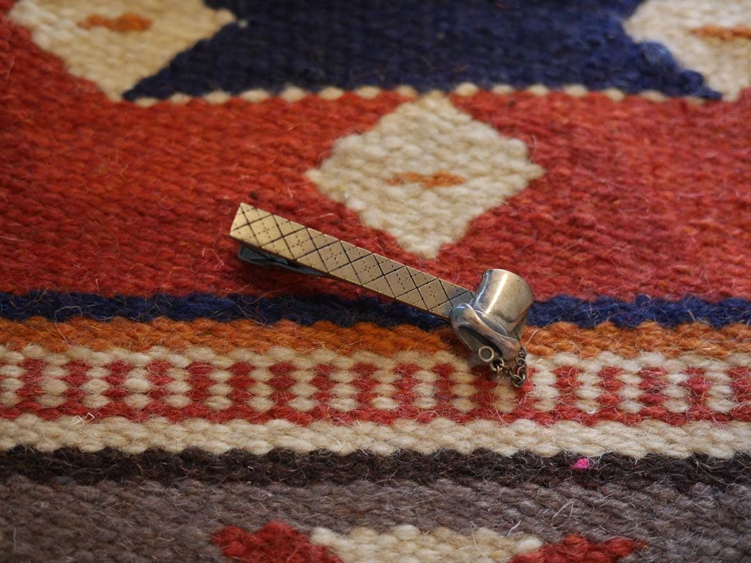 GLAD HAND シルバー ネクタイピン／カフスボタンセット　ハットタイプ