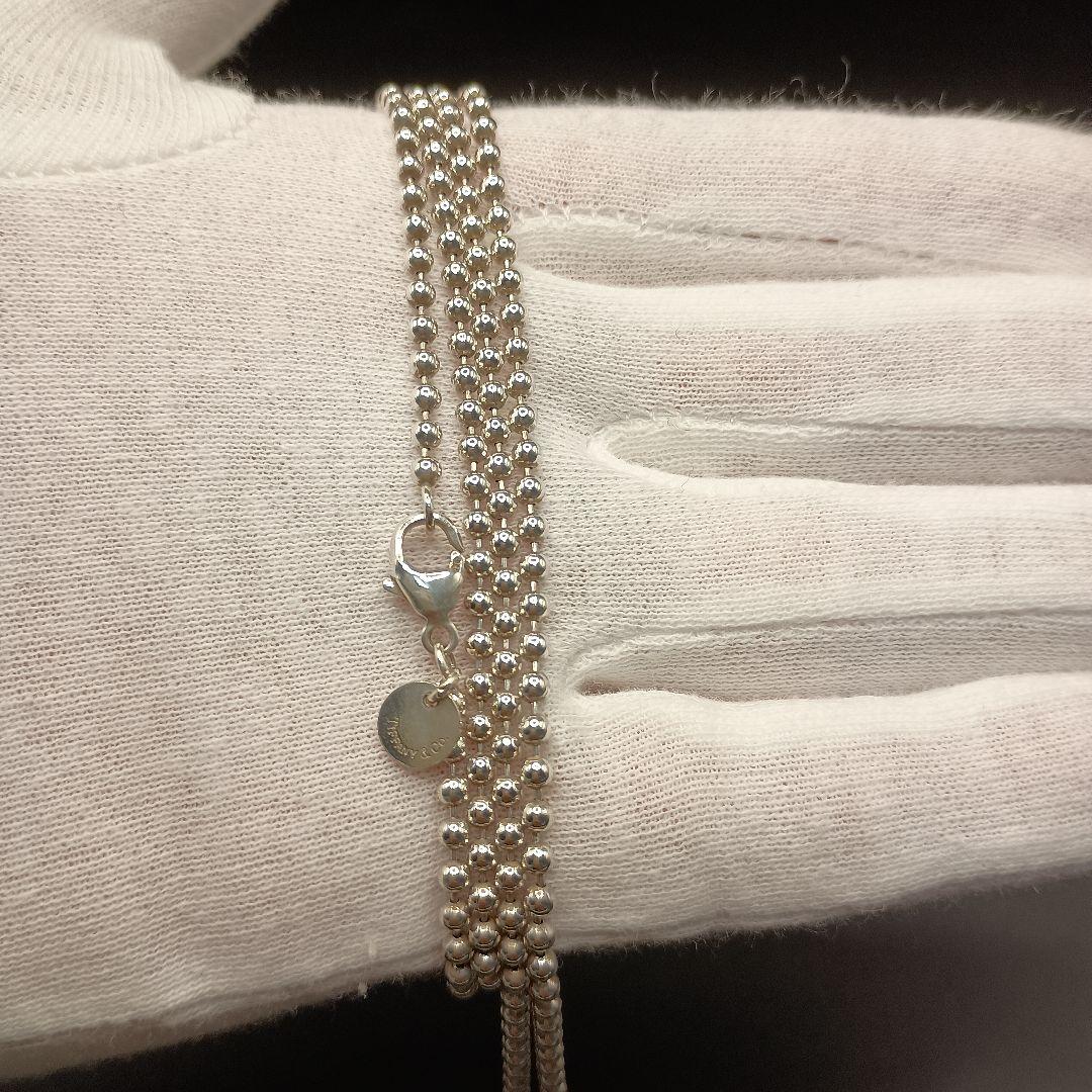 【美品】ティファニー ロングボールチェーン 87cm SILVER925