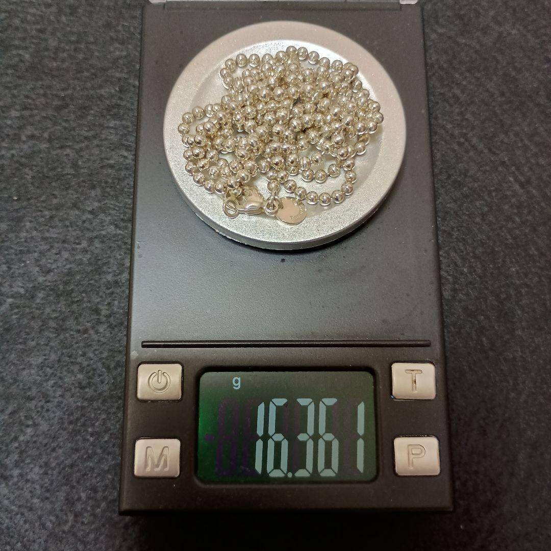 【美品】ティファニー ロングボールチェーン 87cm SILVER925