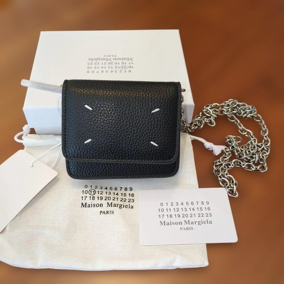★新品★Maison Margiela ブラック三つ折りチェーンウォレット！！
