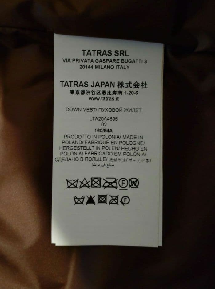 【未使用タグ付き】TATRAS　タトラス　ダウンベスト オルシエラ　サイズ2