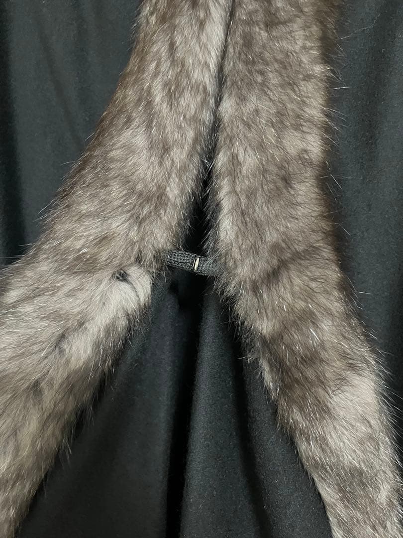 未使用✨【サガファー】フォックス カシミヤ100% 黒 セーブル マント ケープ