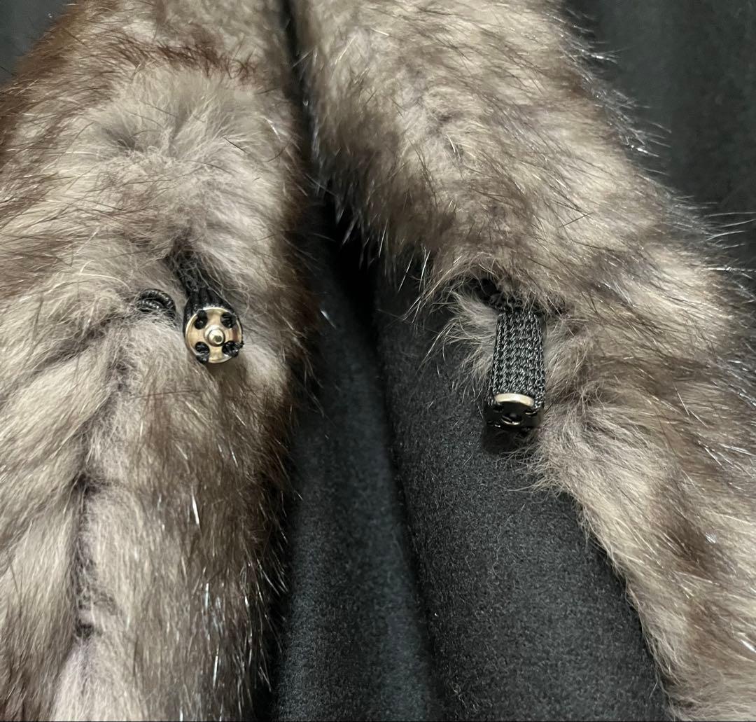 未使用✨【サガファー】フォックス カシミヤ100% 黒 セーブル マント ケープ