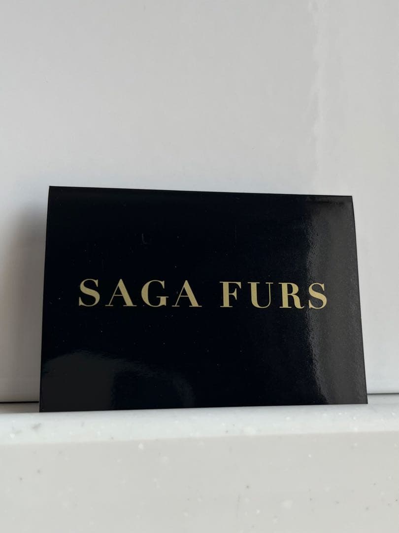 未使用✨【サガファー】フォックス カシミヤ100% 黒 セーブル マント ケープ