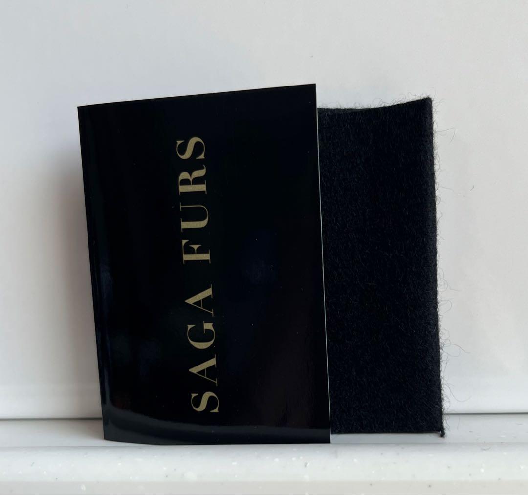 未使用✨【サガファー】フォックス カシミヤ100% 黒 セーブル マント ケープ