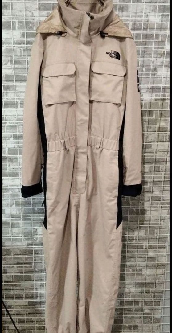 ★ ノースフェイス　ドライベント　スキーウェア　オールインワン　ベージュ