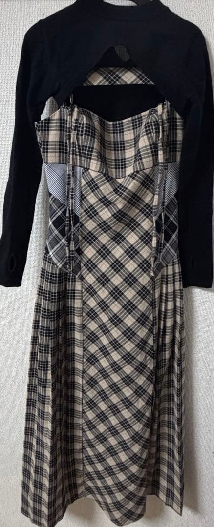 ワンピース ANDMARY Nadia check long dress