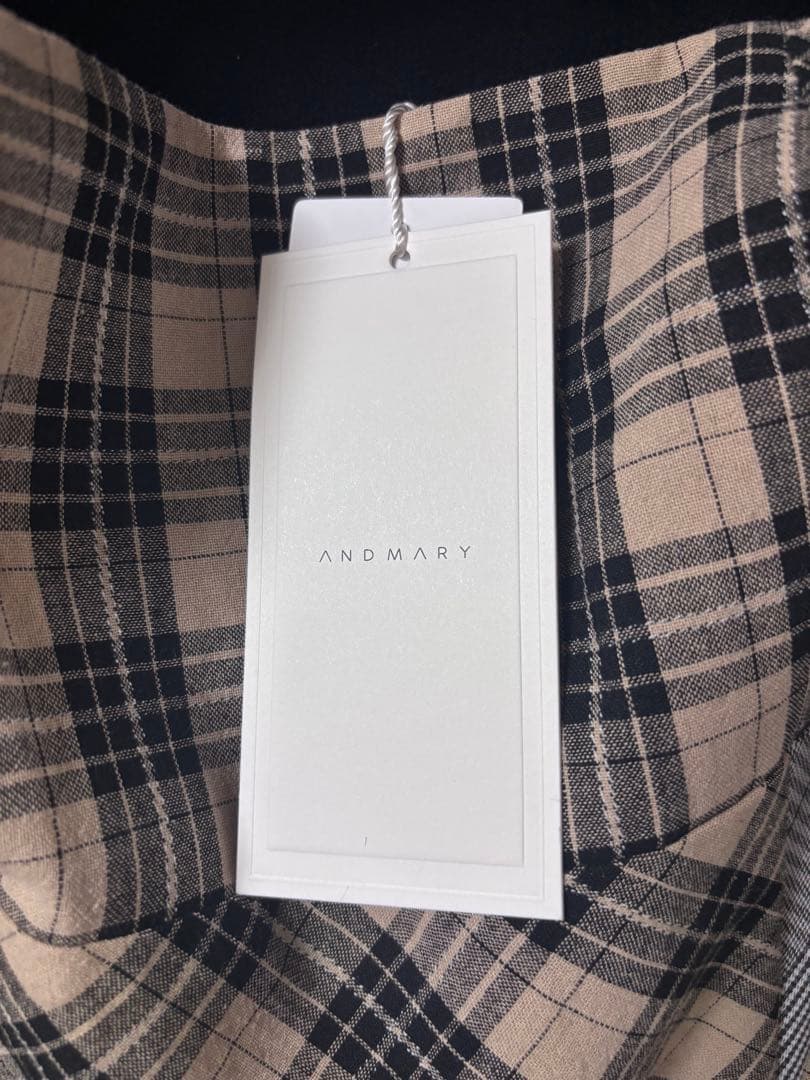 ワンピース ANDMARY Nadia check long dress