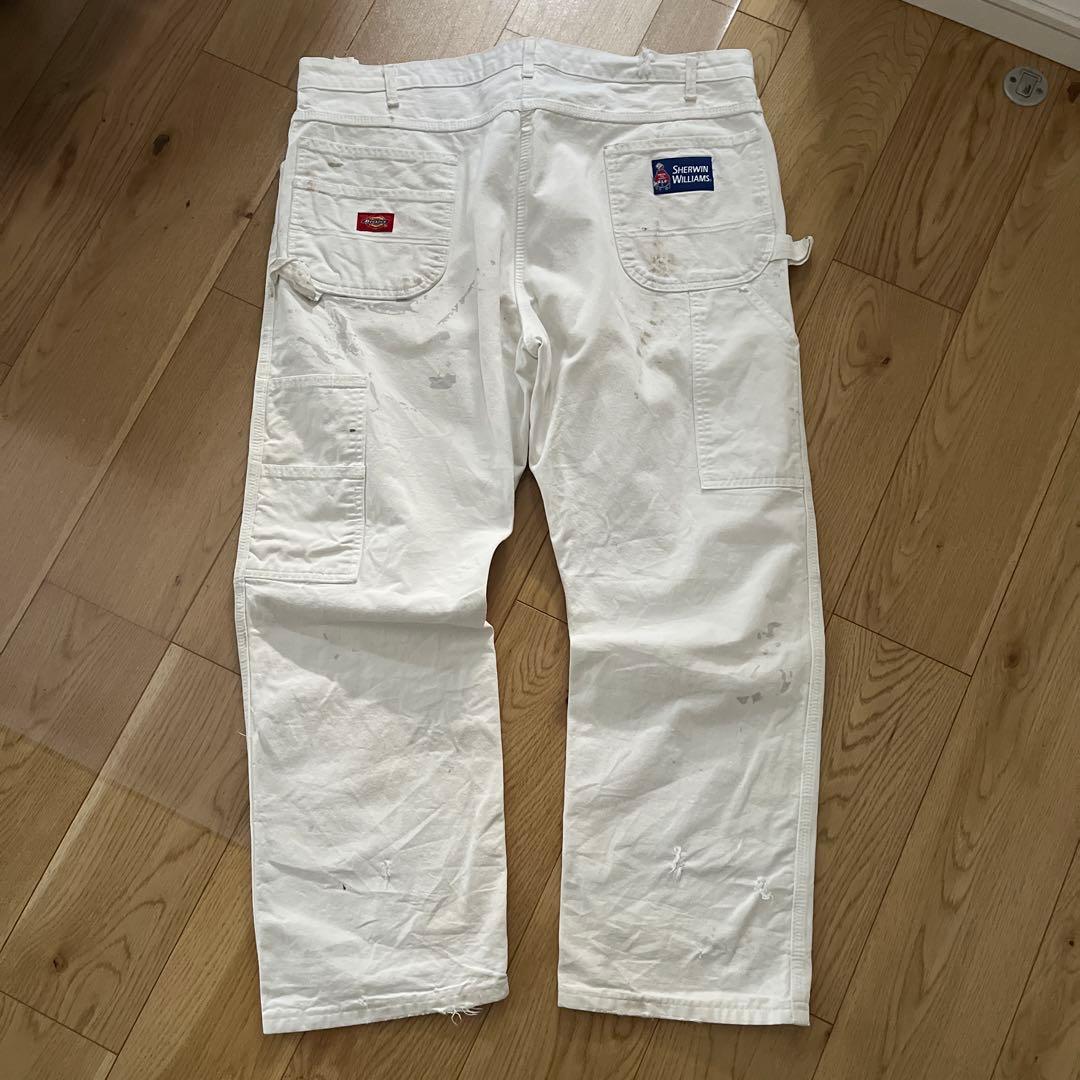 ディッキーズ　白ペインターパンツ　SHEAWIN WILLIAMS コラボ